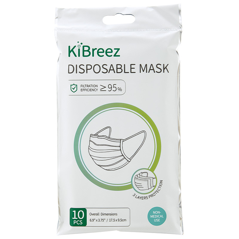 10 Pk. KiBreez General Purpose Disposable Mask