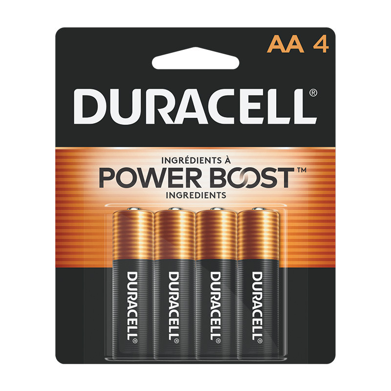 4 Pk. Duracell® AA Coppertop Alkaline Battery