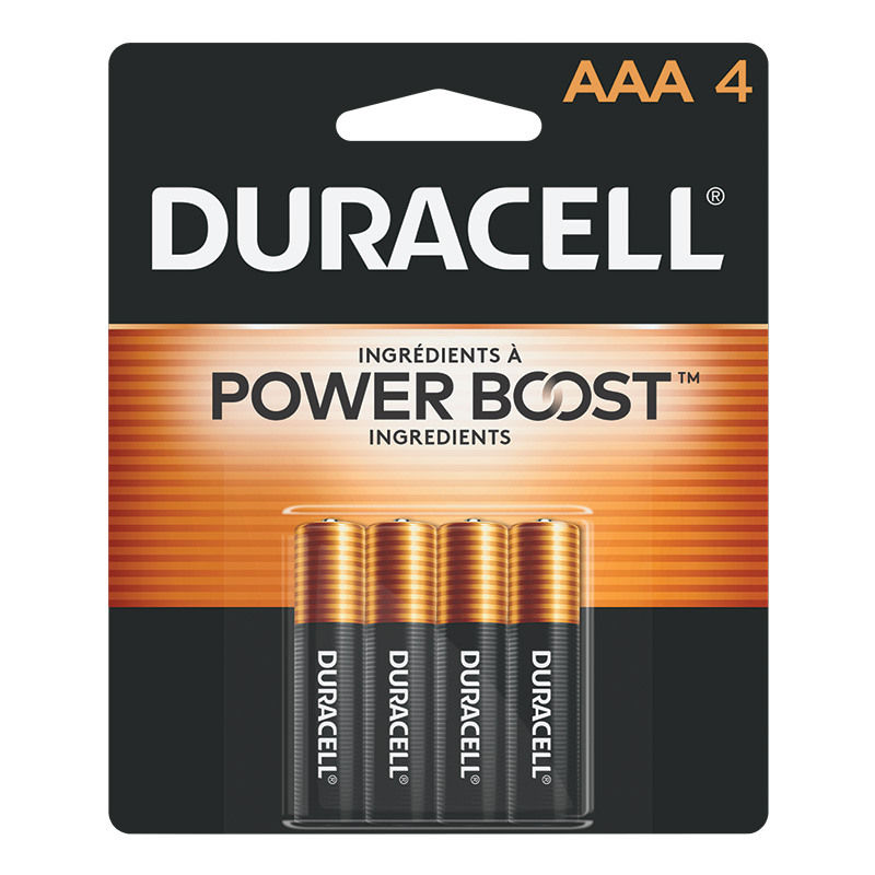 4 Pk. Duracell® AAA Coppertop Alkaline Battery