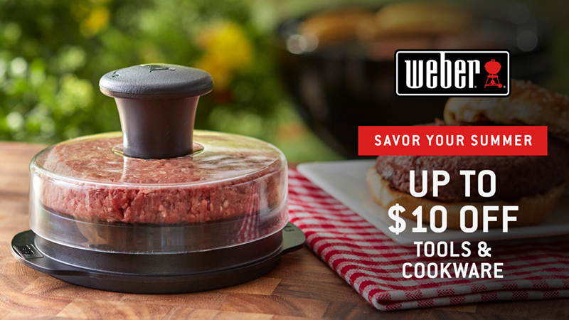 Weber® $10 Off Select Tools & Cookware