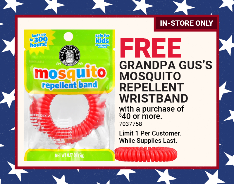Free Grandpa Gus's Mosquito Repellent Wrist Band