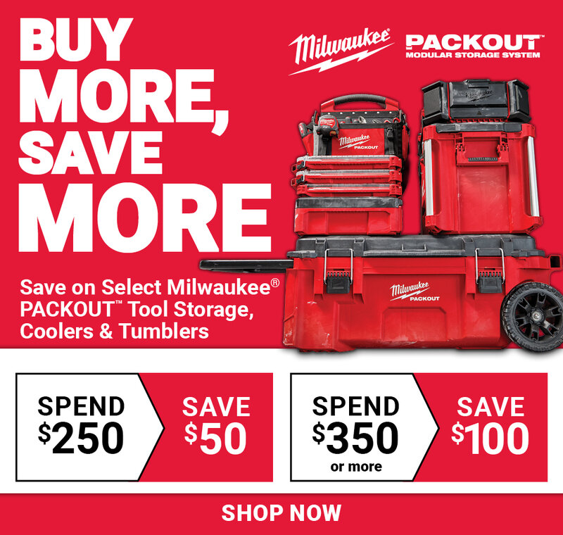 Save on Select Milwaukee® PACKOUT™ Tool Storage, Coolers & Tumblers