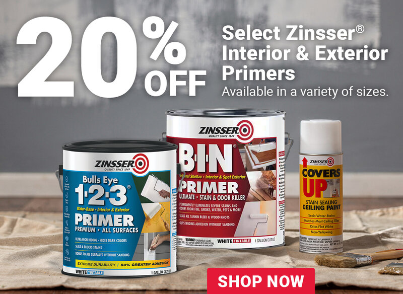 20% Off Zinsser® Interior & Exterior Primers